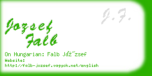 jozsef falb business card